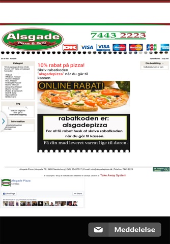 Alsgade Pizza Sonderborg screenshot 2