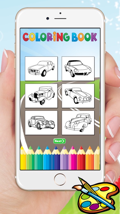 Classic Car Coloring Book & Drawing Vehicles free for kids screenshot-4