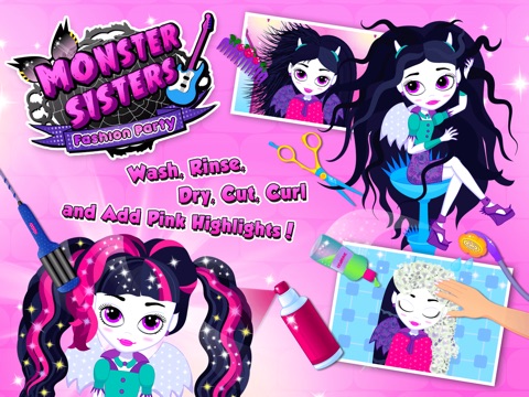 Monster Sisters Fashion Party - Crazy Makeup, Dress Up & Hair Salon для iPad
