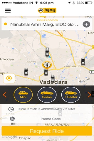 Njoy Cabs - City Ride Taxi screenshot 4
