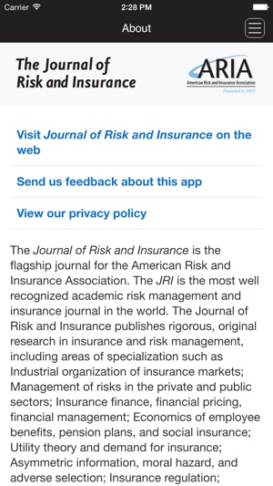 Journal of Risk and Insurance