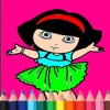 Coloring For Kids Inside Paintbox Dora Edition