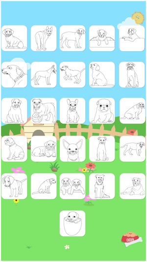 Puppies Dog coloring book for children Free : Draw and Paint(圖5)-速報App