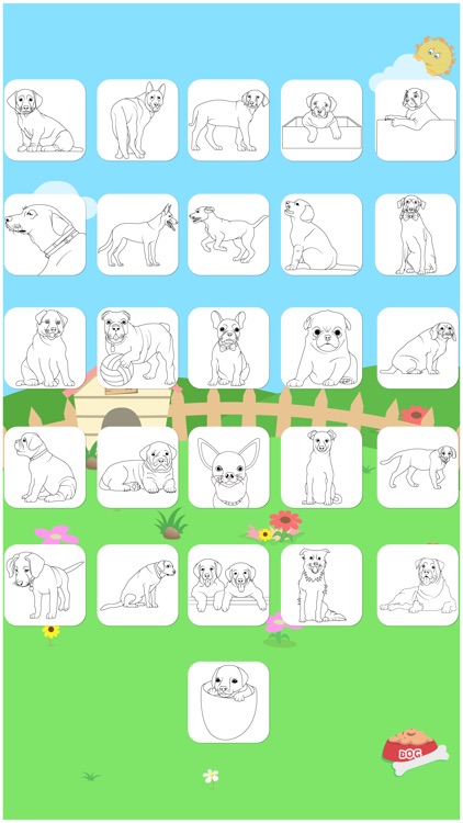 Puppies Dog coloring book for children Free : Draw and Paint screenshot-4