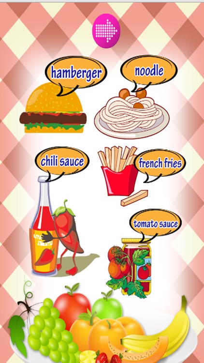 Learn English : Vocabulary - basic : free learning Education games for kids : foods : screenshot-4