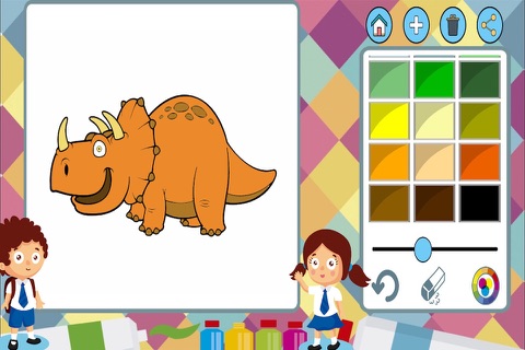 Dinosaurs paint coloring book screenshot 3