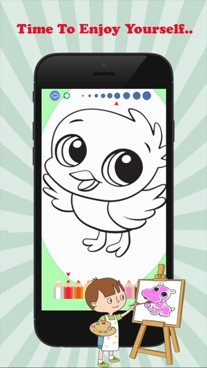 嬰兒動物可愛的油漆和著色書 - 免費遊戲的孩子(圖5)-速報App