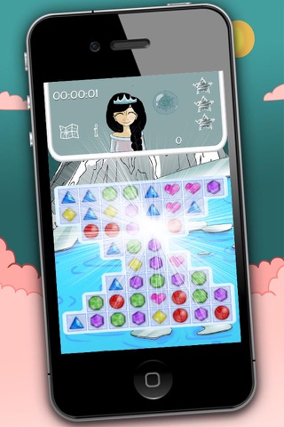 Ice Princess jeweled crush – funny bubble game for kids and adults - Premium screenshot 3