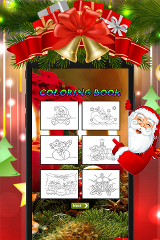 christmas coloring book - drawing & painting pages for preschool kids screenshot 2