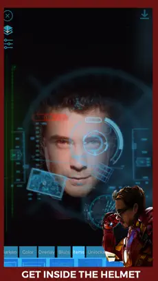 Ekran Görüntüsü 1 HUD - Heads Up Display Iron Man Edition Overlay HUD Over Image iphone