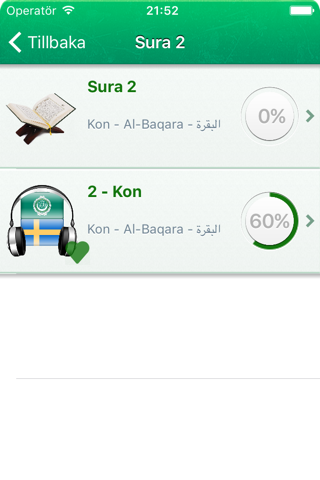 Quran Audio in Arabic, Swedish screenshot 2