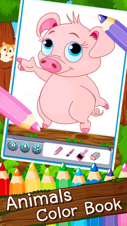 Animals Cartoon art pad Learn to paint and draw animals coloring pages printable for kids free .