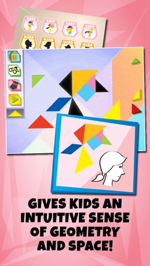 Kids Learning Puzzles: Portraits, Tangram Playtime(圖2)-速報App