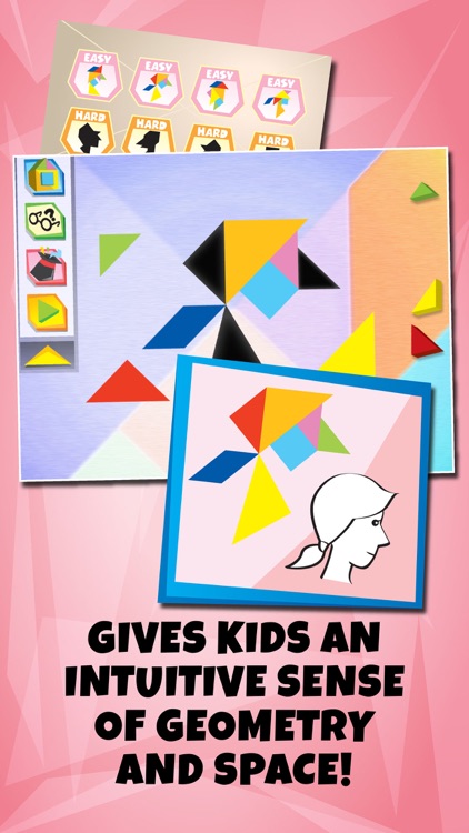 Kids Learning Puzzles: Portraits, Tangram Playtime