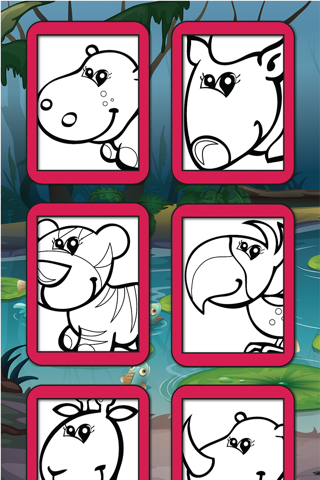 Coloring Cartoon Book Pony and Zoo screenshot 4