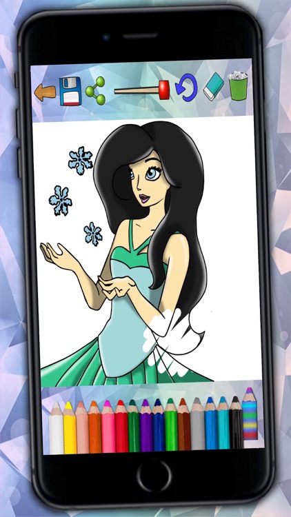 Paint magic ice princesses – coloring book for girls