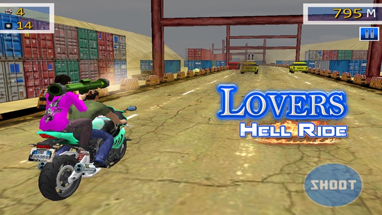 Lovers Hell Ride - Free Racing and Shooting Game