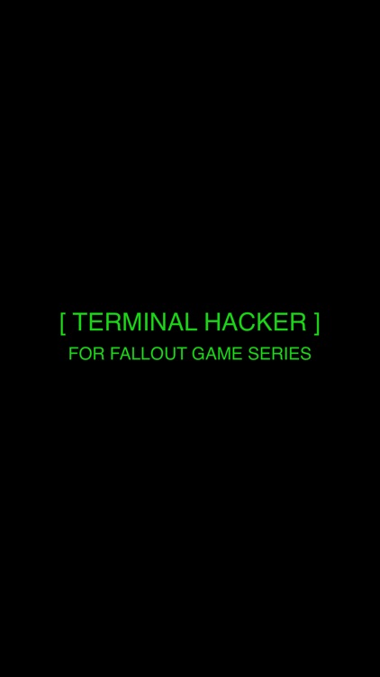 Terminal Hacker for Fallout game series