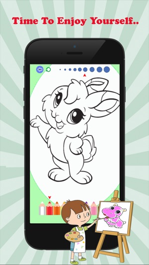 嬰兒動物可愛的油漆和著色書 - 免費遊戲的孩子(圖3)-速報App