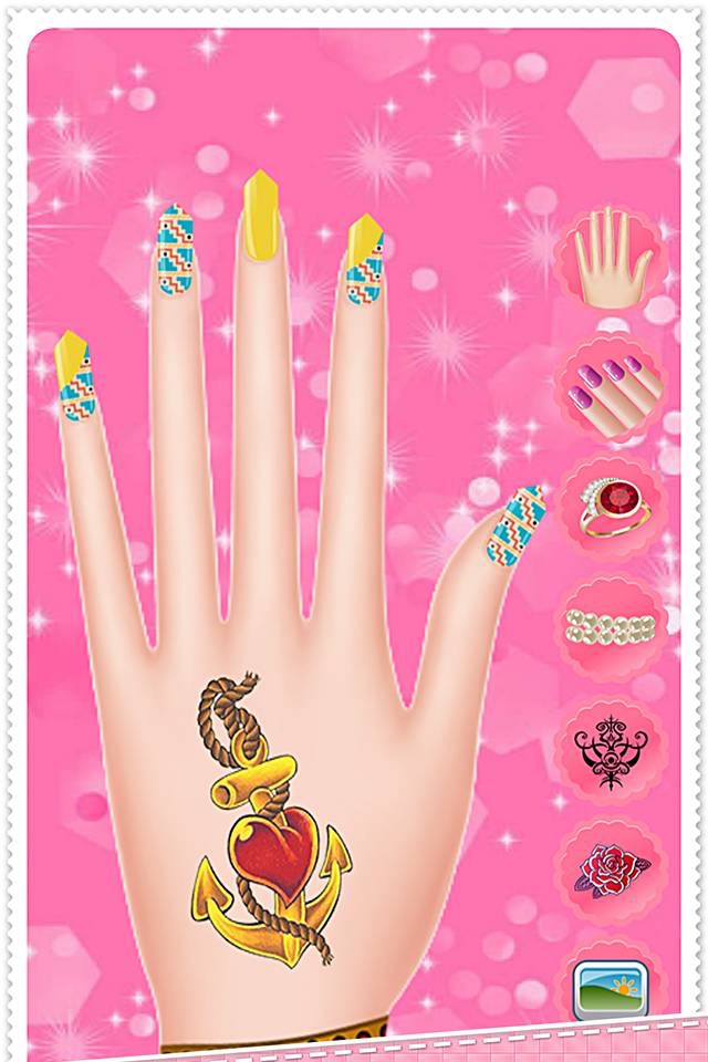 Nail Salon Spa - dress up and makeover games play free tattoo & makeup girls screenshot 2