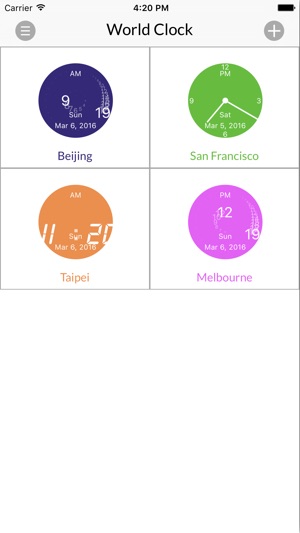 World Clock for iPhone