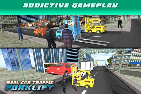 Real Car Traffic Forklift Simulator 3D screenshot 2
