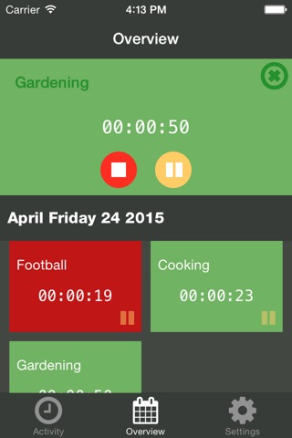 TagTivity pour Apple Watch screenshot 2