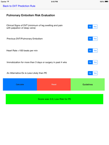 DVT Risk Calculator — Medical for iPhone & iPad | AppStorio