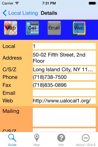 Plumbers LU Directory screenshot 2