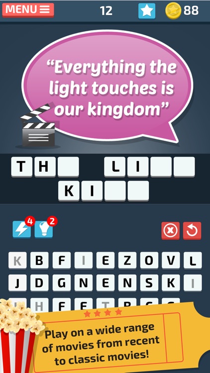 Movie Word Puzzles - Guess and Solve the Name of Movies