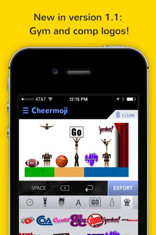 Cheermoji - cheerleading emojis for cheerleaders to build tiny cheer stunts screenshot 2