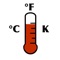 -Converts Fahrenheit, Celsius, and Kelvin