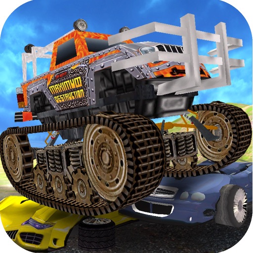 Sturdy Monster Truck Tank Car Crush icon