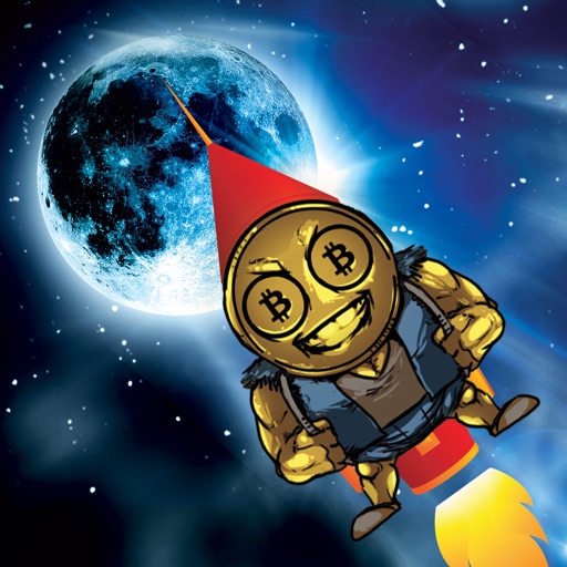 Bitcoin to the Moon - Fly to the Moon Jetpack Game Icon