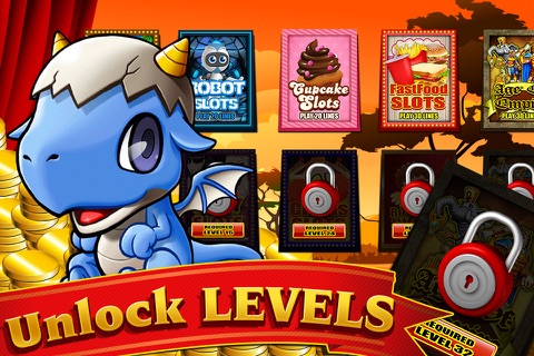 Casino Vegas Slots for Little Baby Dragons in the Island of Sky screenshot 2