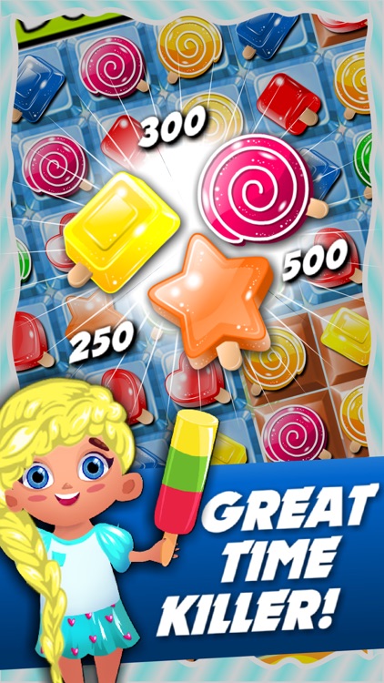 Frozen Ice-cream Puzzle - match-3 candy game for soda mania'cs gratis screenshot-3