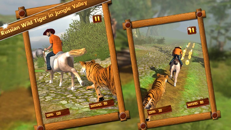 Horse Run 3D - Russian Wild Tiger Chase the Racing Equestrian in Jungle Valley