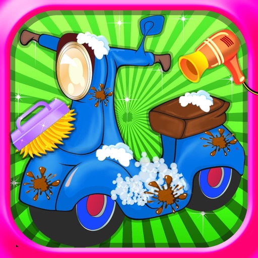 Scooty Wash – Garage kids auto salon washing game and repair shop icon