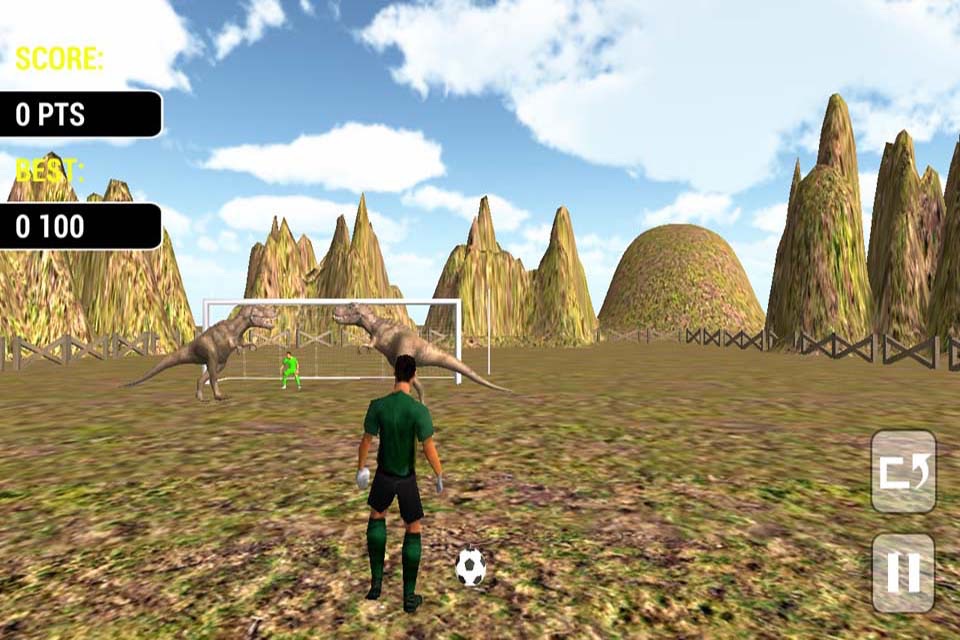 Jungle Dinosaurs Football Penalty screenshot 2