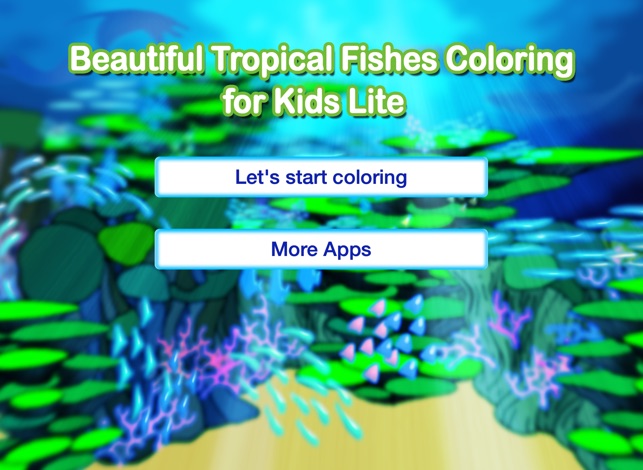 Beautiful Tropical Fishes Coloring for Kids Lite(圖1)-速報App