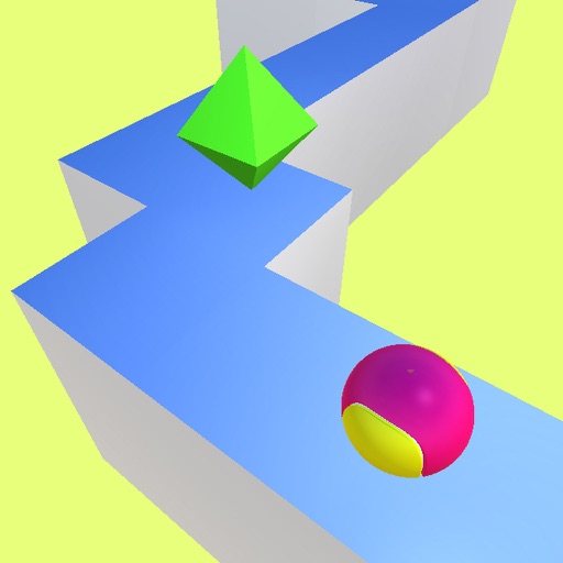 Zigzag game Roll the Ball iOS App