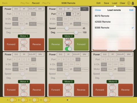 PFremote - EV3 Remote for Power Functions screenshot 2