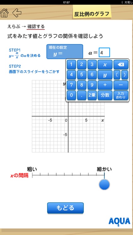 Graph of Inverse Proportion in "AQUA"