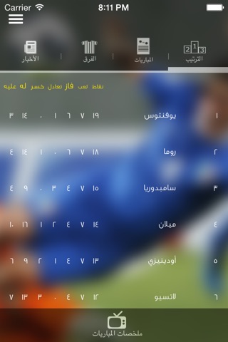 الدوري الايطالي screenshot 2