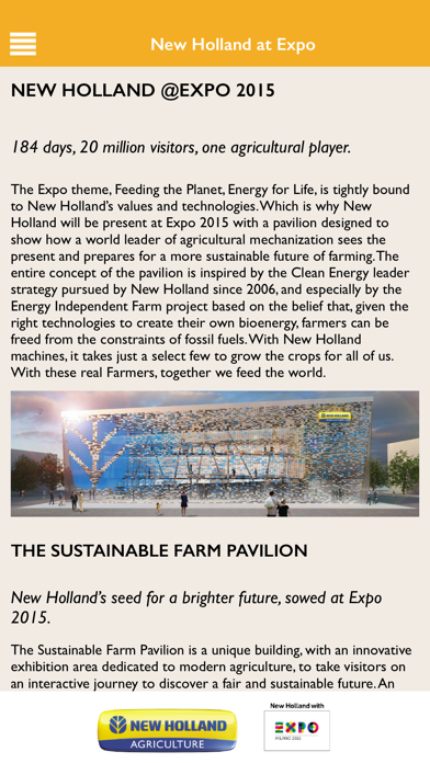 How to cancel & delete New Holland Agriculture Expo Milano 2015 Official app from iphone & ipad 3
