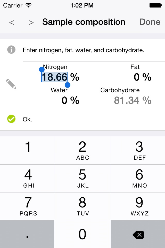 Kjeldahl Optimizer screenshot 2