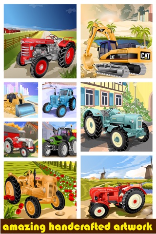 Tractor Jigsaw Puzzle Games for Kids and Preschool Toddler Learning Farm Tractors Car Trucks and Country Vehicles screenshot 2