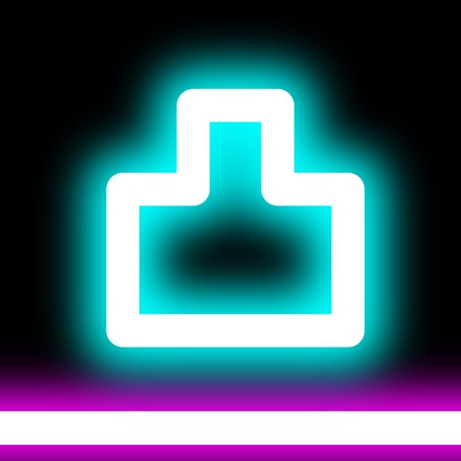 Rock Bounce jump on various types of glowing platforms Icon