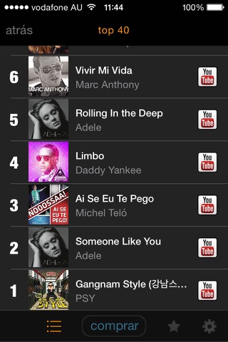 my9 Top 40 : VE listas musicales screenshot 3