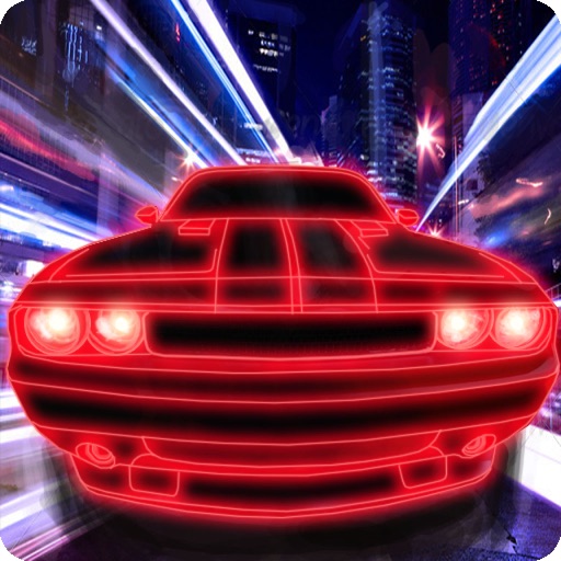 Simulator Neon Car Icon